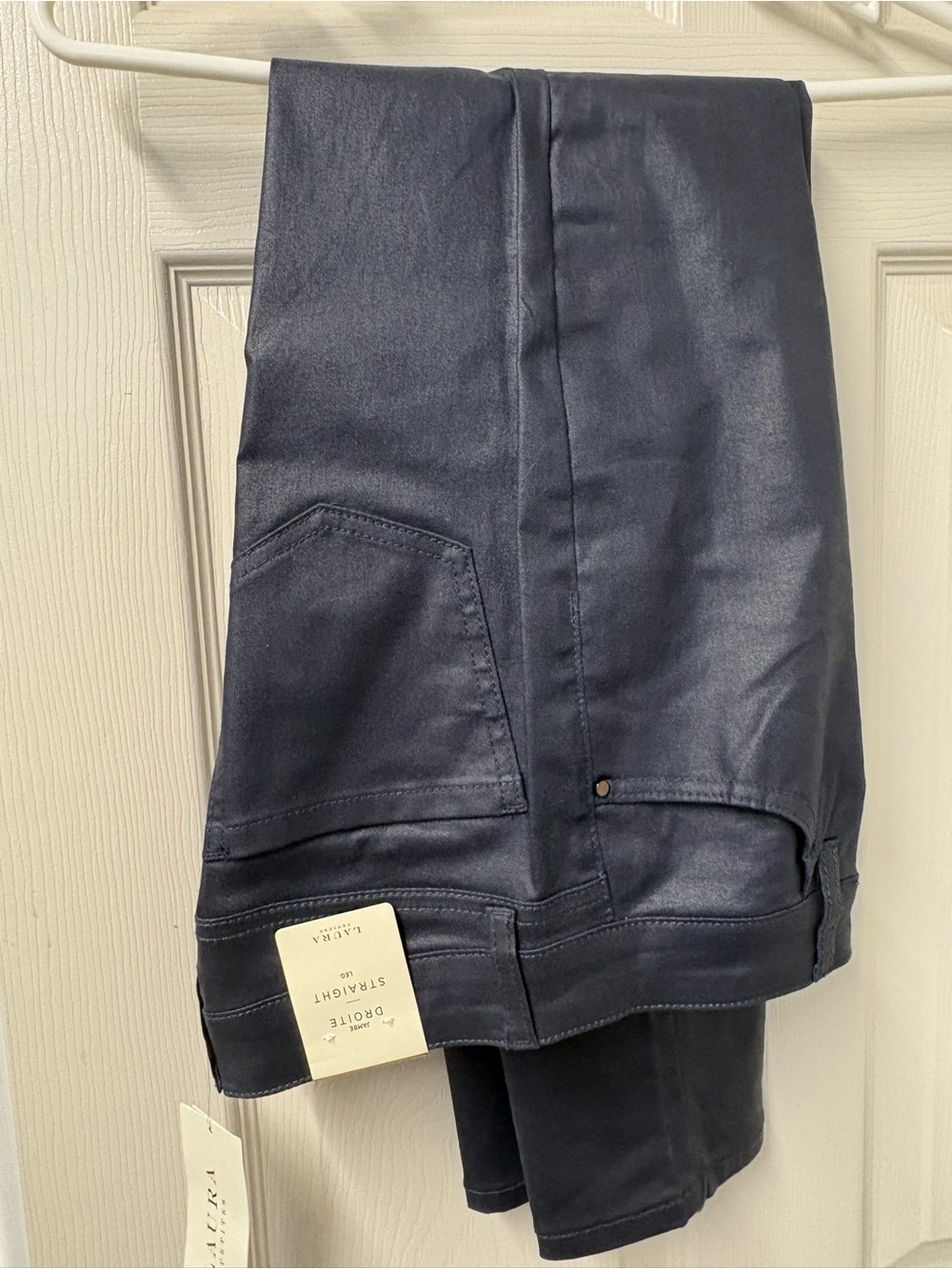 Laura Petite Faux leather straight leg pants
NWT